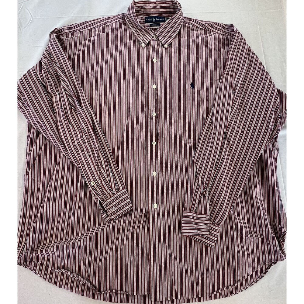 Ralph Lauren Blake Fit Multicolor Striped Long Sleeve Button Down Shirt Size XXL